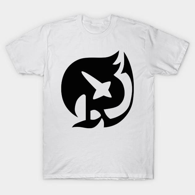 Raven Tail Symbol T-Shirt by songolas